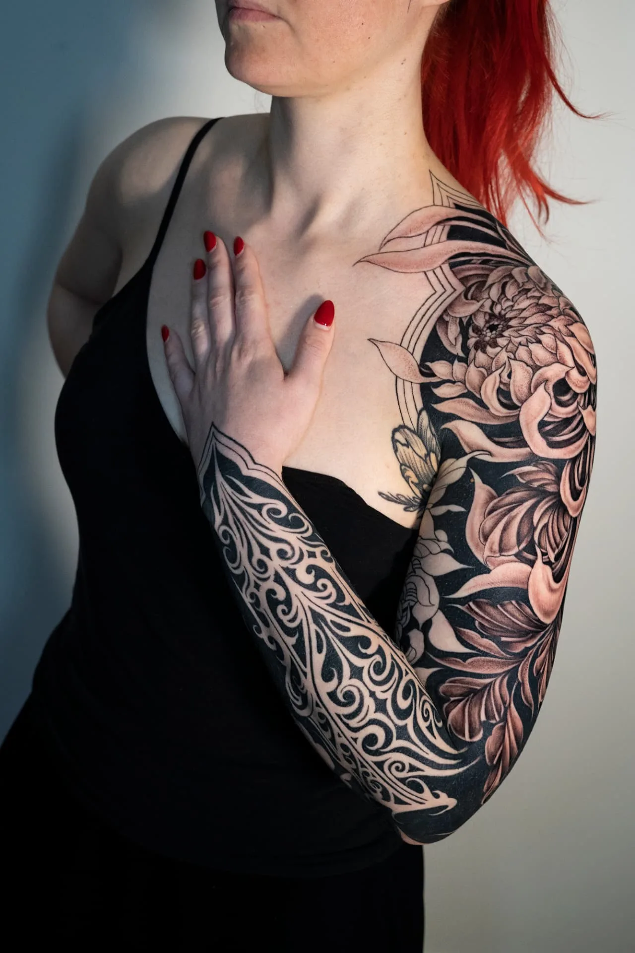 Floraler Ornamental-Sleeve mit Chrysantheme von ISTO